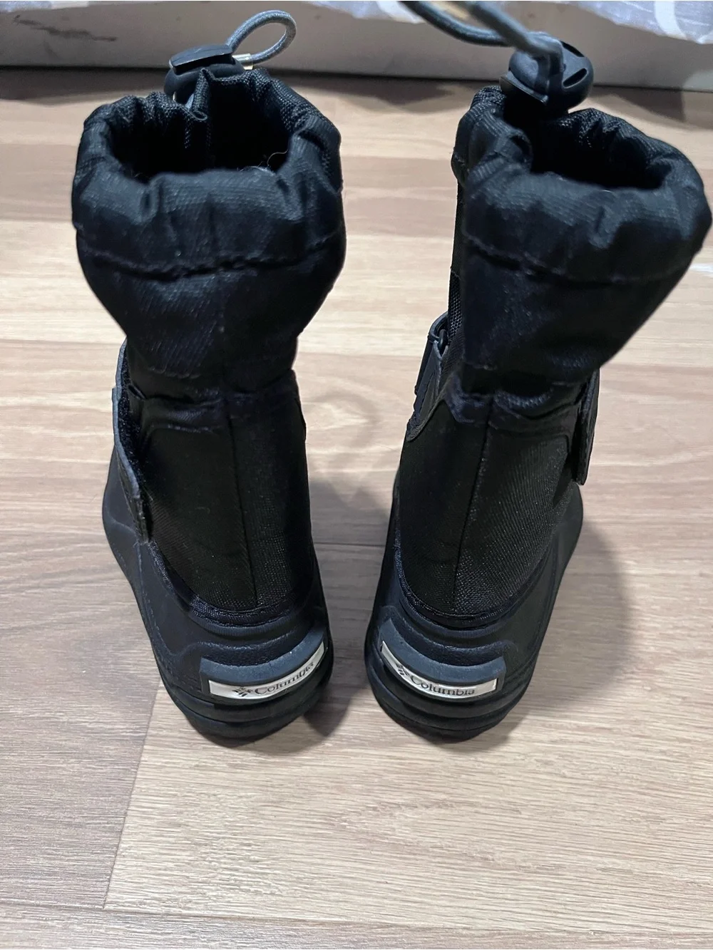 Columbia Black Kids Winter Snow Boots with Drawcord